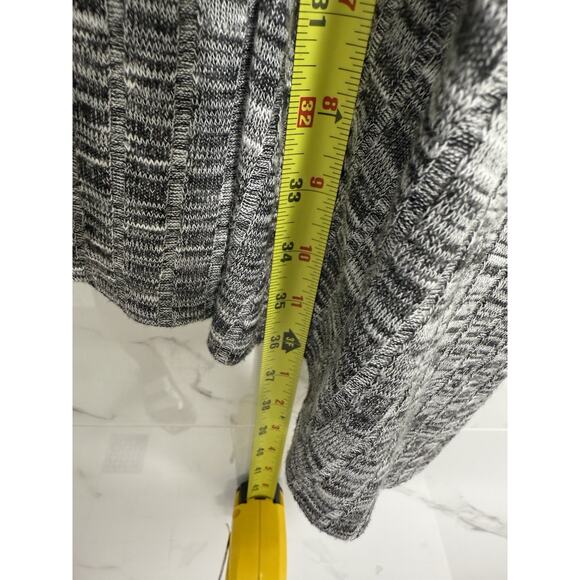 Maeve Emerson Swing Dress Size Large Anthropologie Black Space Dye Ribbed Jersey - Picture 11 of 12